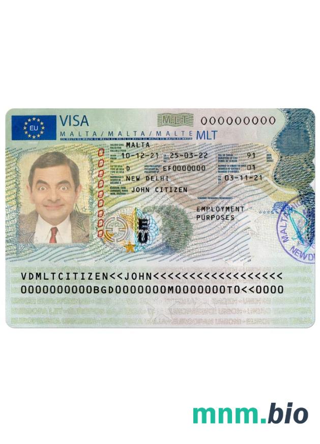 Malta travel visa version 2